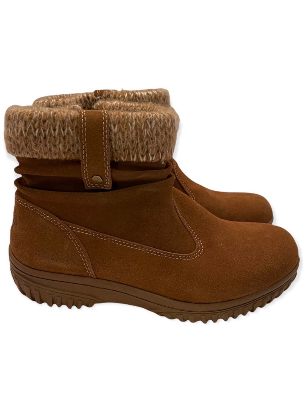 KHOMBU Laura Winter Bootie Chestnut Suede All Weather Ankle Boot